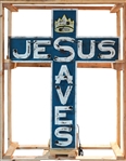 Jesus Saves Double-Sided Neon Sign