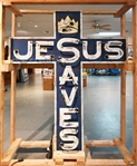 Jesus Saves Double-Sided Neon Sign