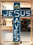 Jesus Saves Double-Sided Neon Sign