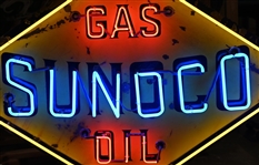 Sunoco Gas & Oil Neon Advertising Sign