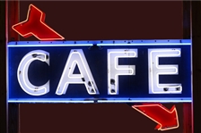 Cafe Neon Arrow Advertising Sign c.1950's