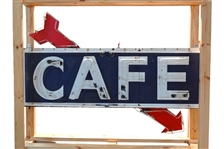 Cafe Neon Arrow Advertising Sign c.1950's
