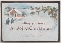Amelia Earhardt Signed Christmas Card