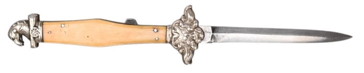 G. Crookes Sheffield Ivory Handle Folding Dagger