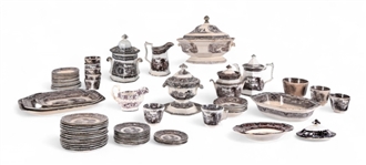 John Alcock Vincennes Flow-Back Transferware Set