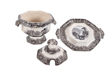 John Alcock Vincennes Flow-Back Transferware Set