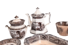 John Alcock Vincennes Flow-Back Transferware Set