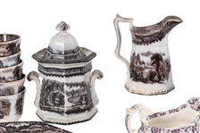 John Alcock Vincennes Flow-Back Transferware Set