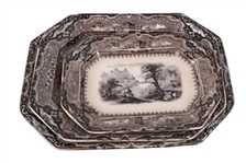 John Alcock Vincennes Flow-Back Transferware Set