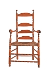 Antique Oak & Wicker Bottom Chair