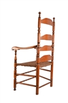 Antique Oak & Wicker Bottom Chair