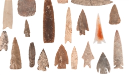 Collection Of Arrowheads (22)