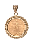 1998 Gold Eagle $5 Gold Coin 14K Bezel