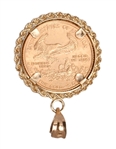 1998 Gold Eagle $5 Gold Coin 14K Bezel