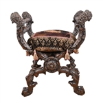 Antique Carved Lion's Head Dignitary/Royal Chair