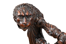 Antique Carved Lion's Head Dignitary/Royal Chair