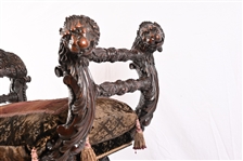 Antique Carved Lion's Head Dignitary/Royal Chair
