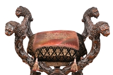 Antique Carved Lion's Head Dignitary/Royal Chair