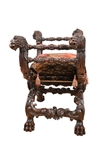 Antique Carved Lion's Head Dignitary/Royal Chair
