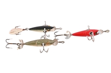 (3) Vintage Heddon Glass Eye 3-Hook Minnow Lures