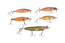 (5) Vintage Heddon Minnow Lures