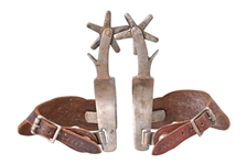 Crockett Marked Silver Mounted Spurs