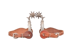 Unmarked McChesney Rare Snow Flake Pattern Spurs