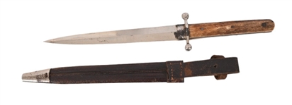 Antique Stag Handle Stilleto Point Fighting Knife