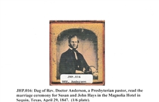 Reverend Doctor J.M. Anderson, Daguerreotype