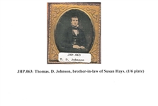 Thomas D. Johnson, Daguerreotype 1850s Texas