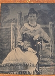 Large Tintype Photo of Betty Hays c.1883