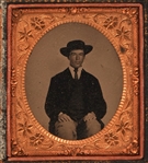 A.J. Coffee, Cased Tin Type c.1860 California