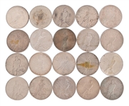 (20) Peace Silver Dollars 1922-1934