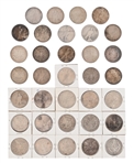 (34) Morgan & Peace Silver Dollars 1879-1928