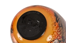 Michael Nourot Red Satin Blown Glass Art (3 Piece)