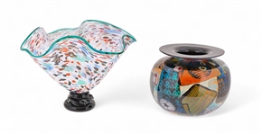 Vanderlaan & Lindsay Studio Art Glass (Pair)