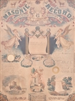1873 Master Mason Certificate Framed