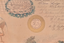 1873 Master Mason Certificate Framed