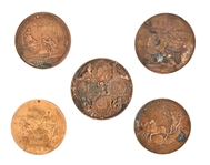Collection of Antique French Bronze Medallions