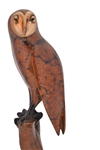 Brian Arthur Barn Owl on Branch Bronze