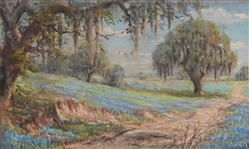 Texas Bluebonnet Landscape Oil Painting