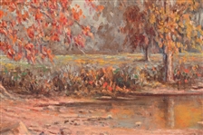 Herbert Sartelle Texas Landscape Oil Painting