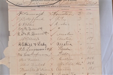 Menger Hotel San Antonio Texas 1900 Register Page