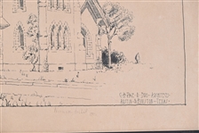 Austin Texas Oakwood Cemetery Drawing
