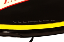 1980's Pearl Beer Black Oval Lighted Sign