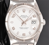 Rolex Oyster Perpetual Date-White Arabic Dial