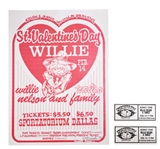 Willie Nelson St. Valentine's Day Handbill 1975