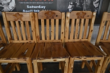 (6) Cedar Log Cabin Bar Chairs