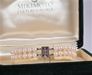 Mikimoto Double Strand Pearl Bracelet