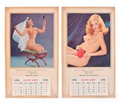 1956 & 1958 Pin-Up Girl Calendars